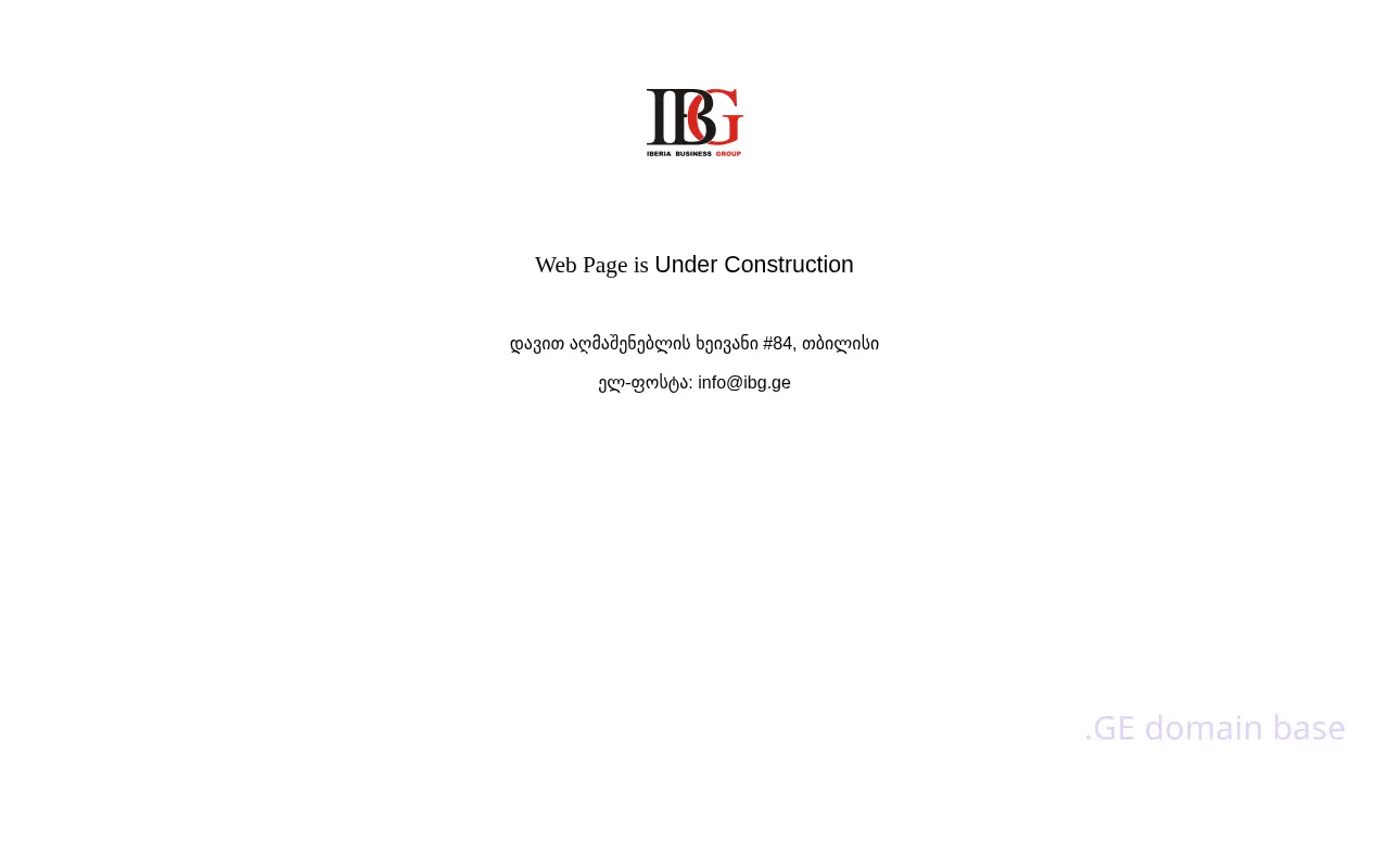 Screenshot of the site ibg.ge