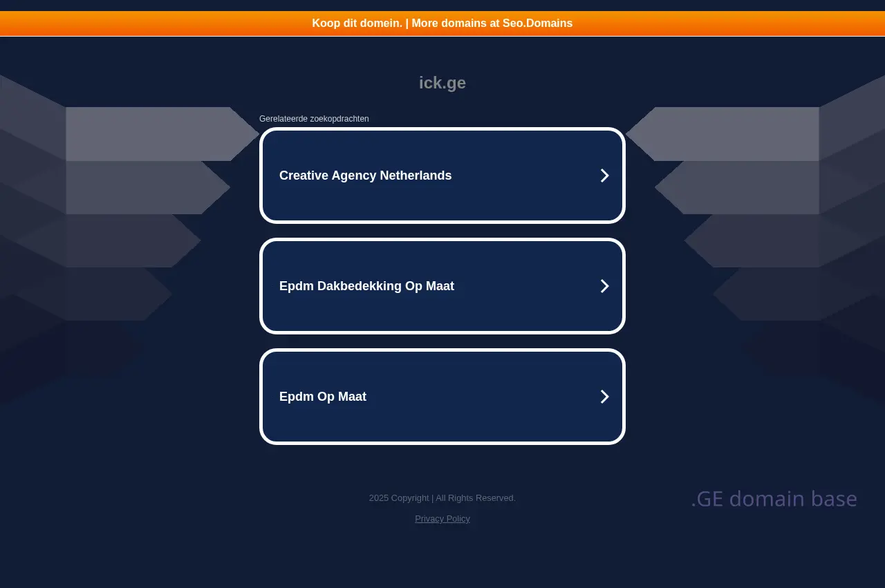 Screenshot of the site ick.ge