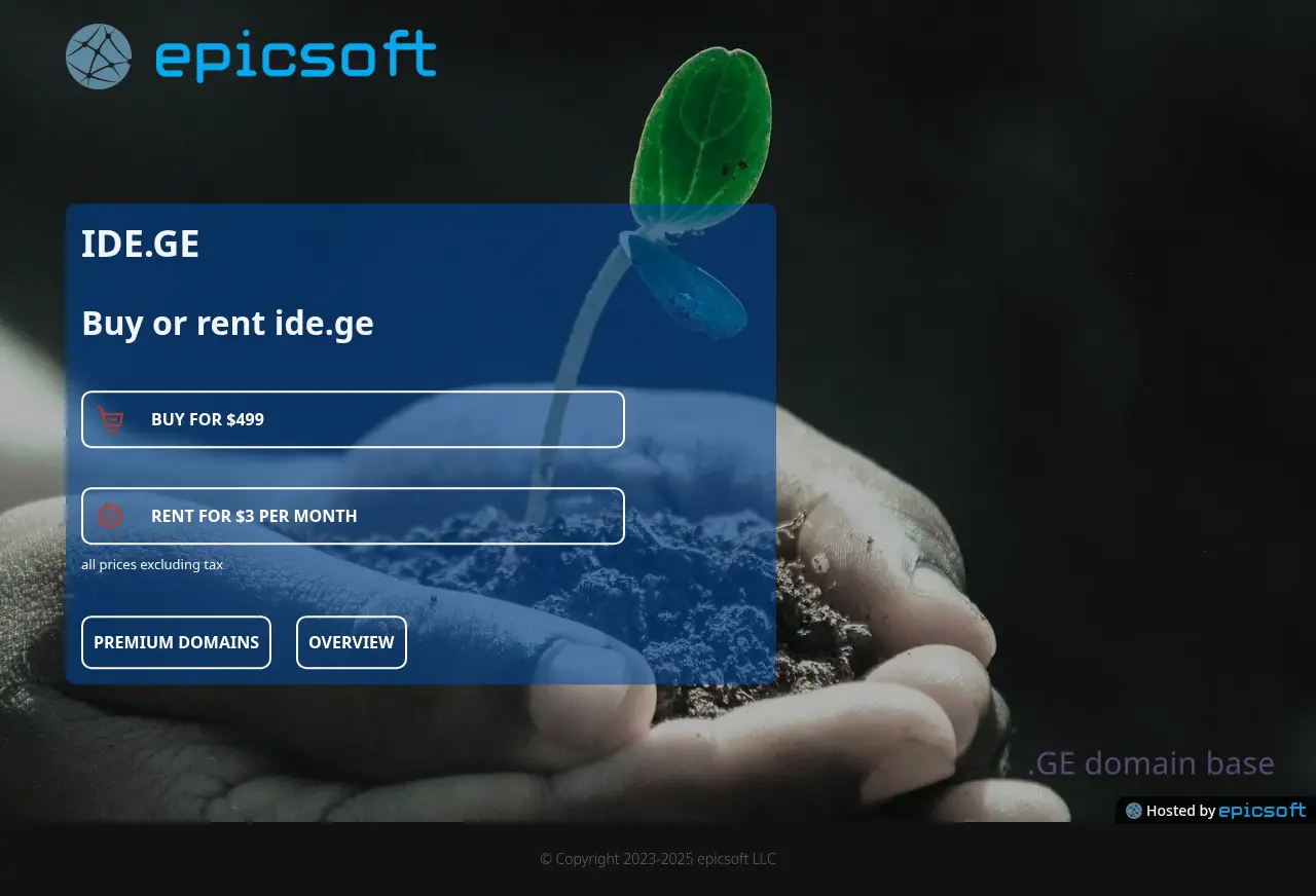 Screenshot of the site ide.ge
