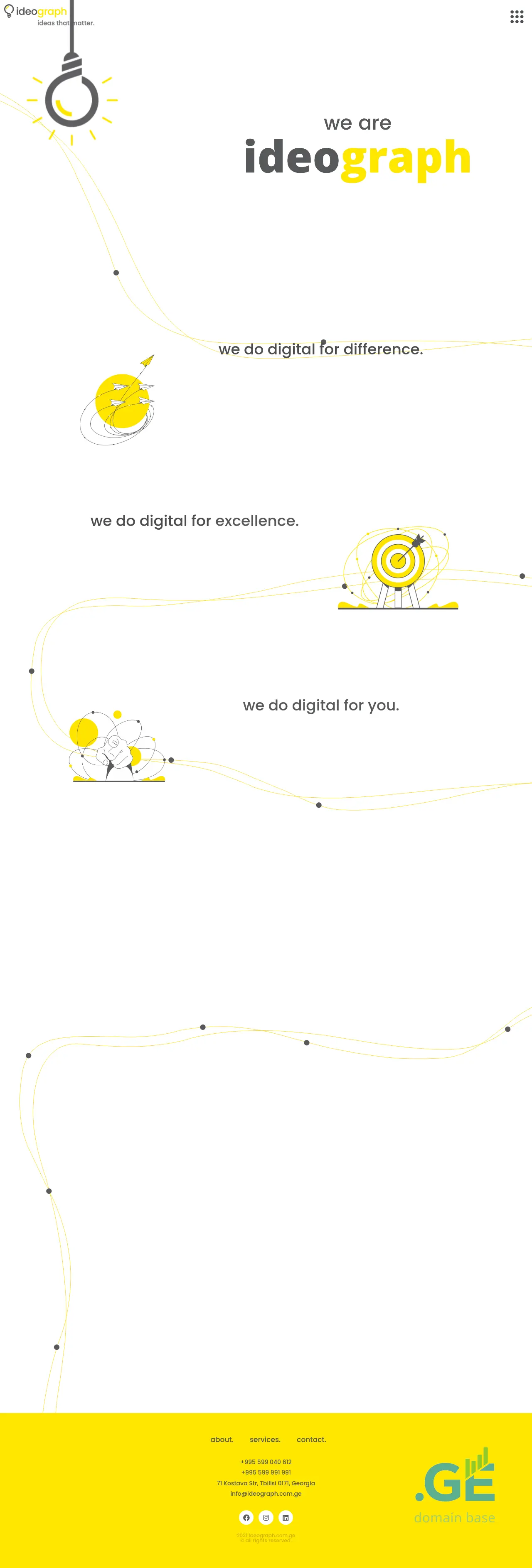 Screenshot of the site ideograph.com.ge