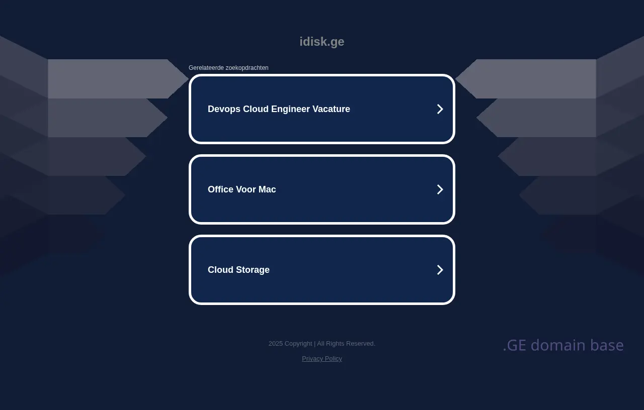 Screenshot of the site idisk.ge