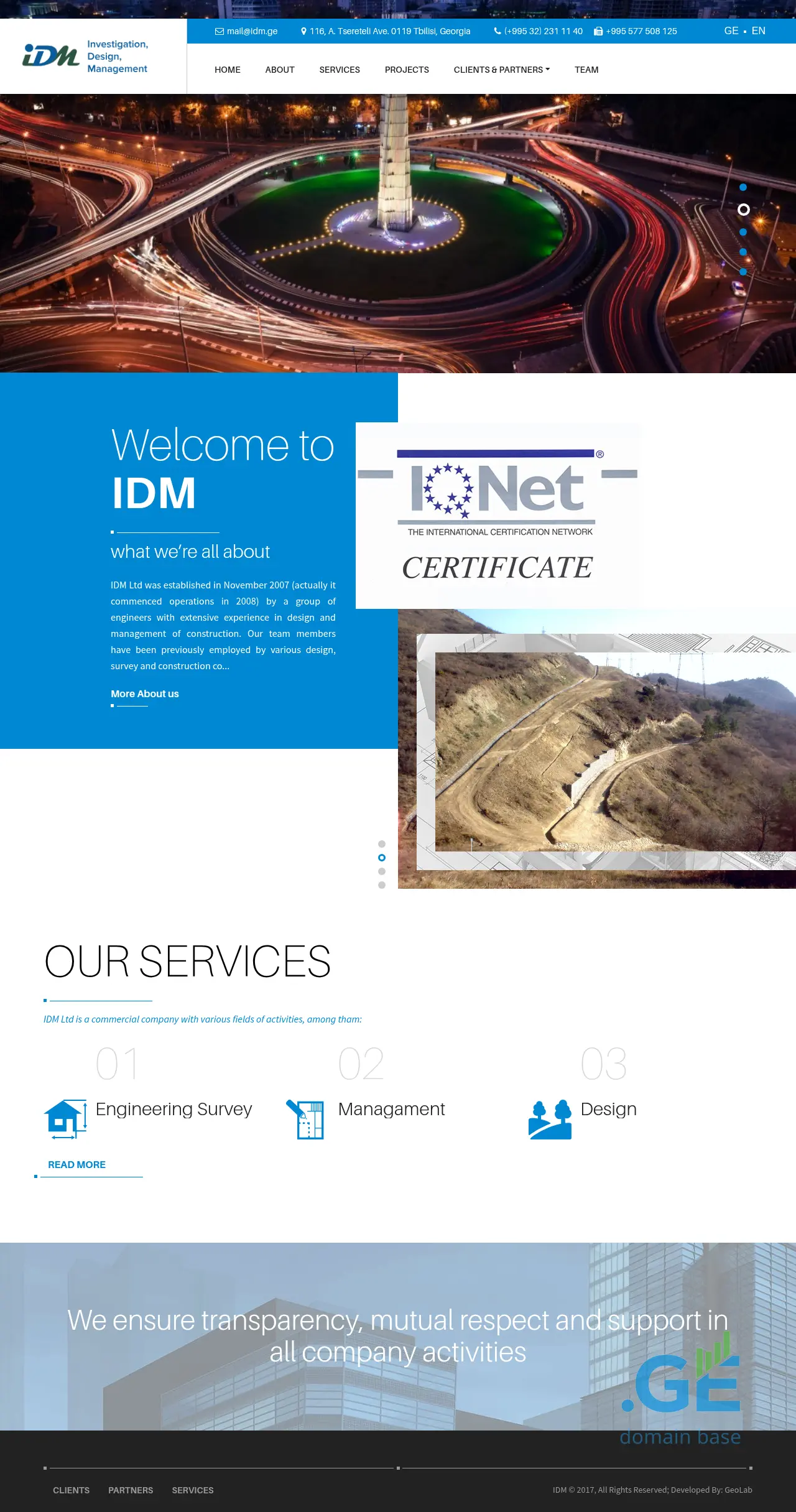 Screenshot of the site idm.ge