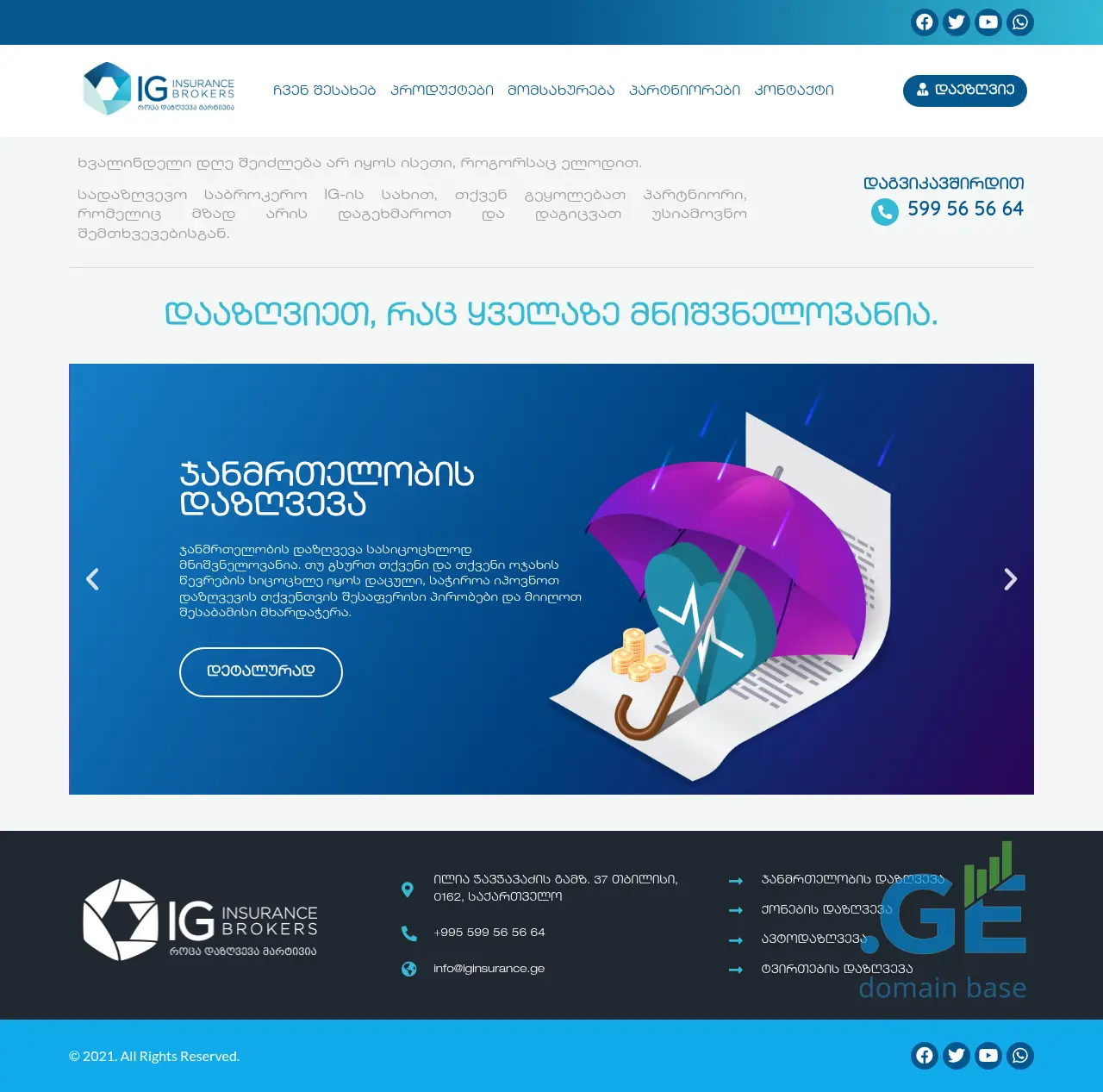 Screenshot of the site iginsurance.ge