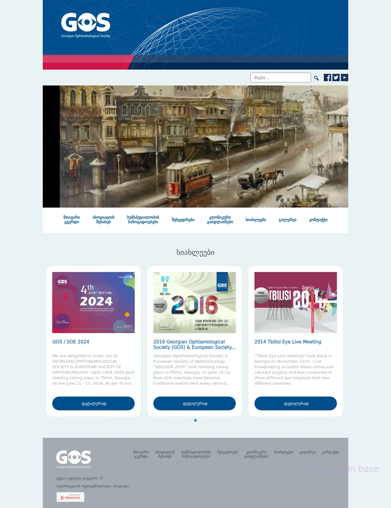 Screenshot of the site igos.ge