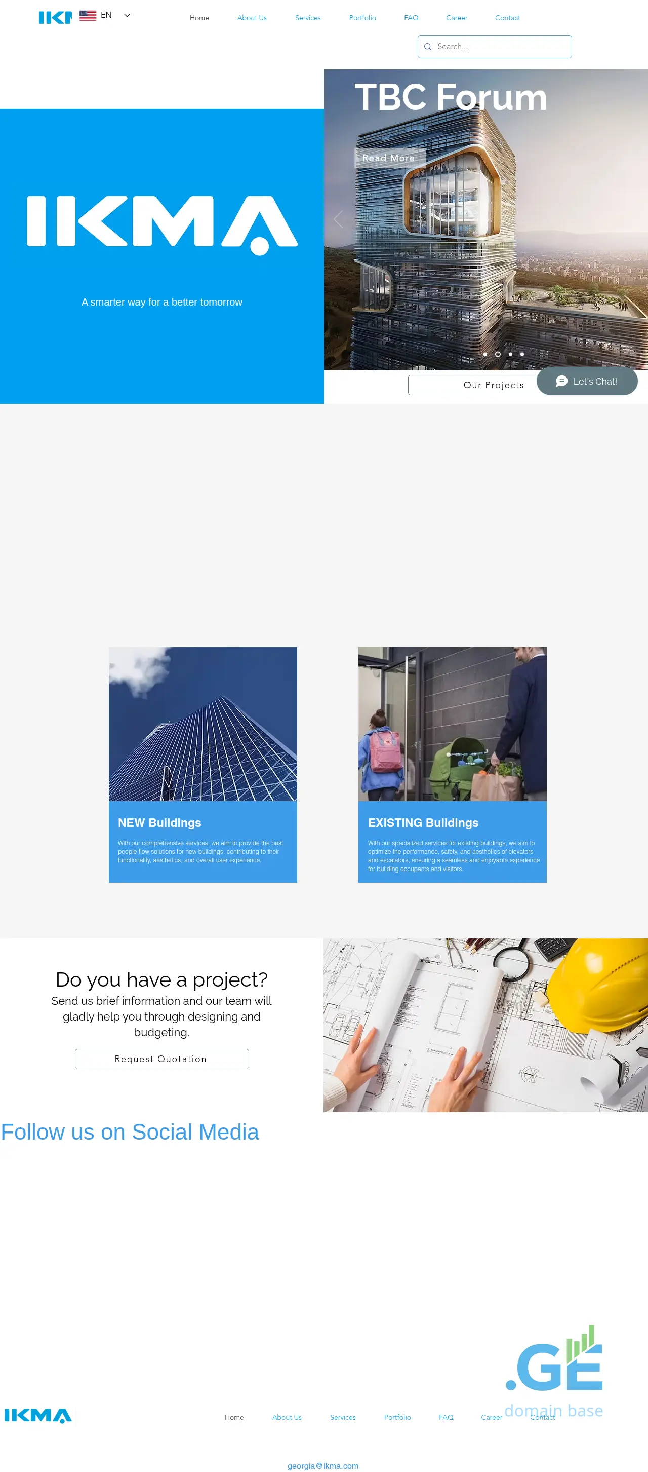 Screenshot of the site ikma.ge