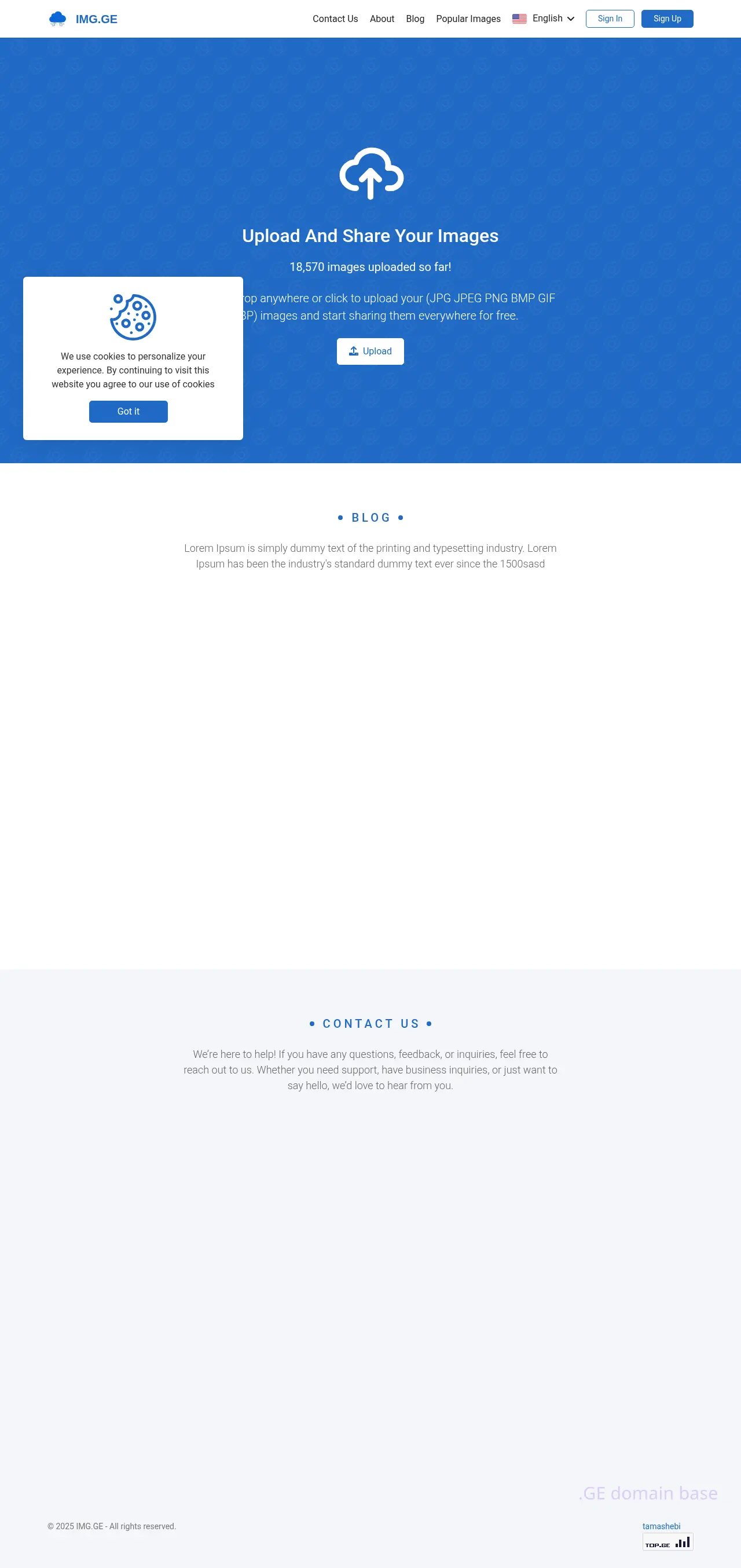 Screenshot of the site img.ge