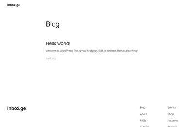 Screenshot of inbox.ge