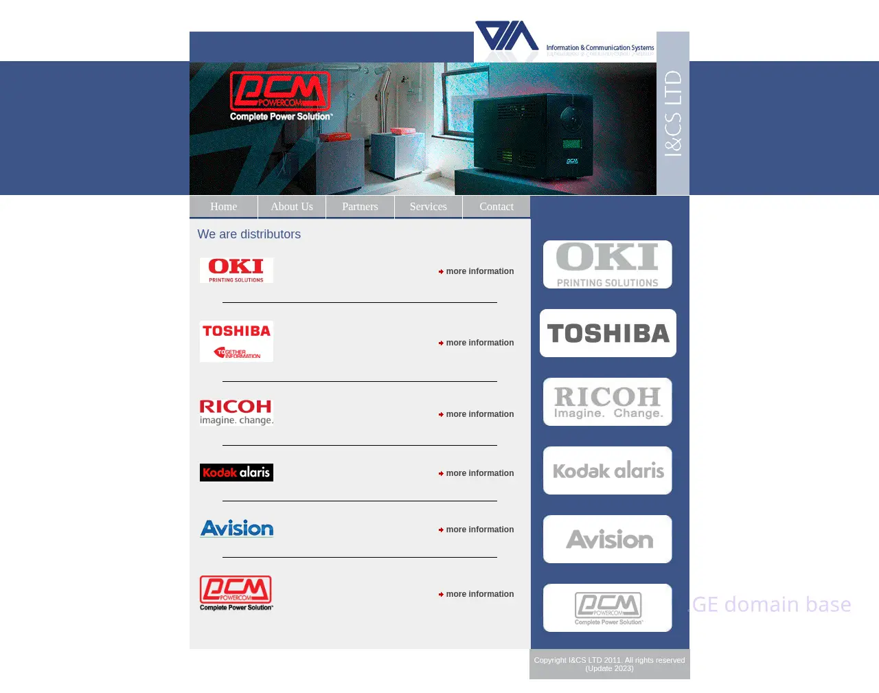 Screenshot of the site infocommsys.ge