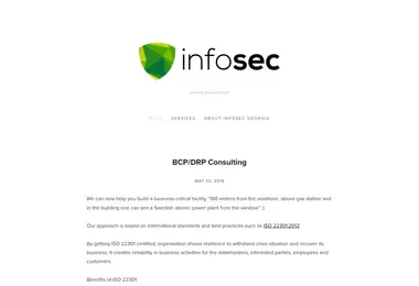 Screenshot of infosec.ge