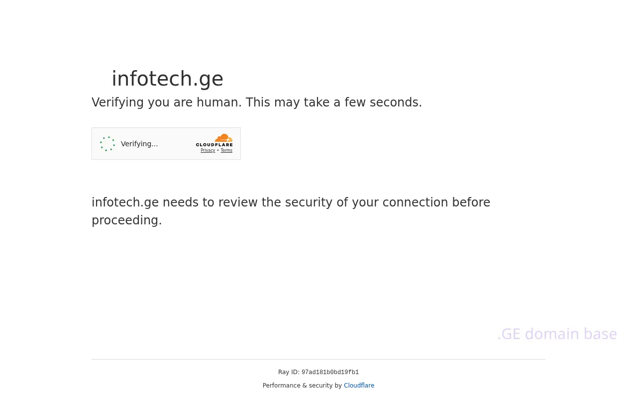 Screenshot of the site infotech.ge