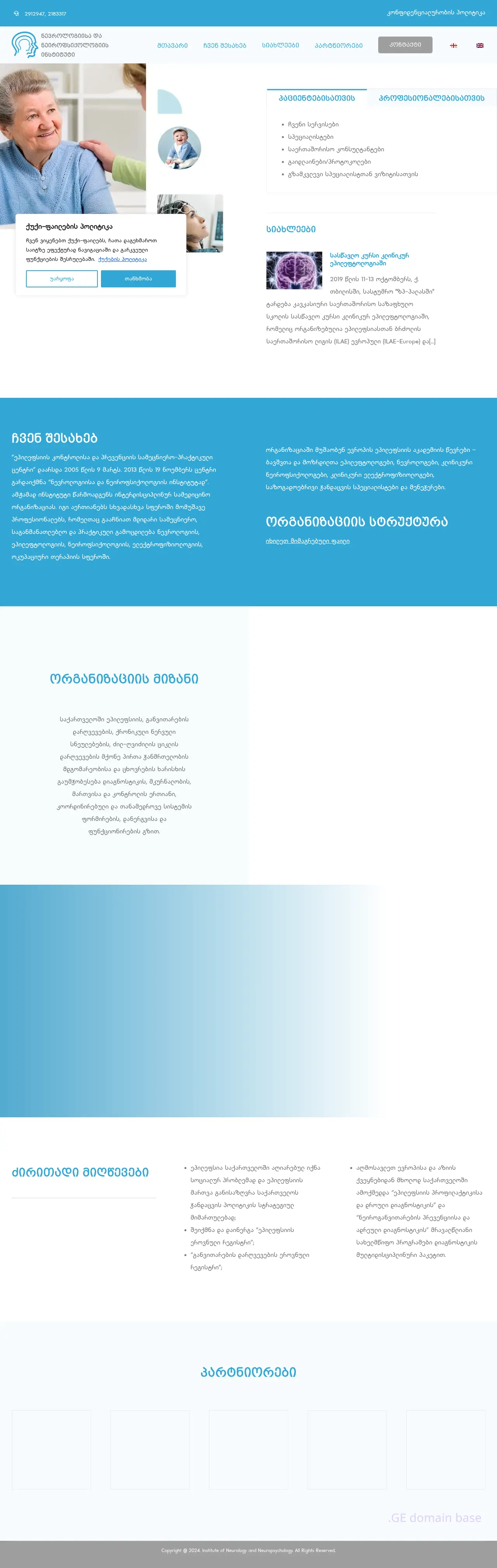 Screenshot of the site inn.org.ge
