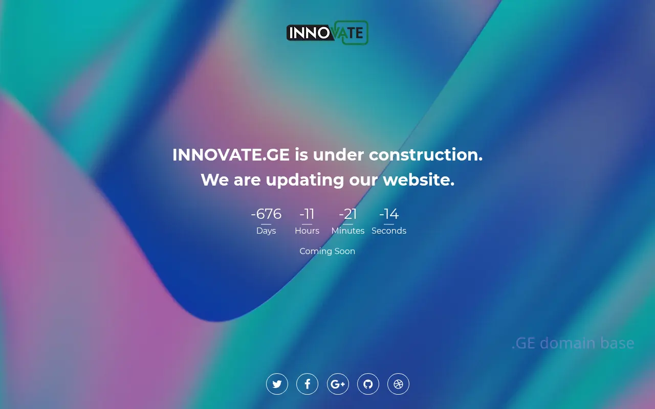 Screenshot of the site innovate.ge