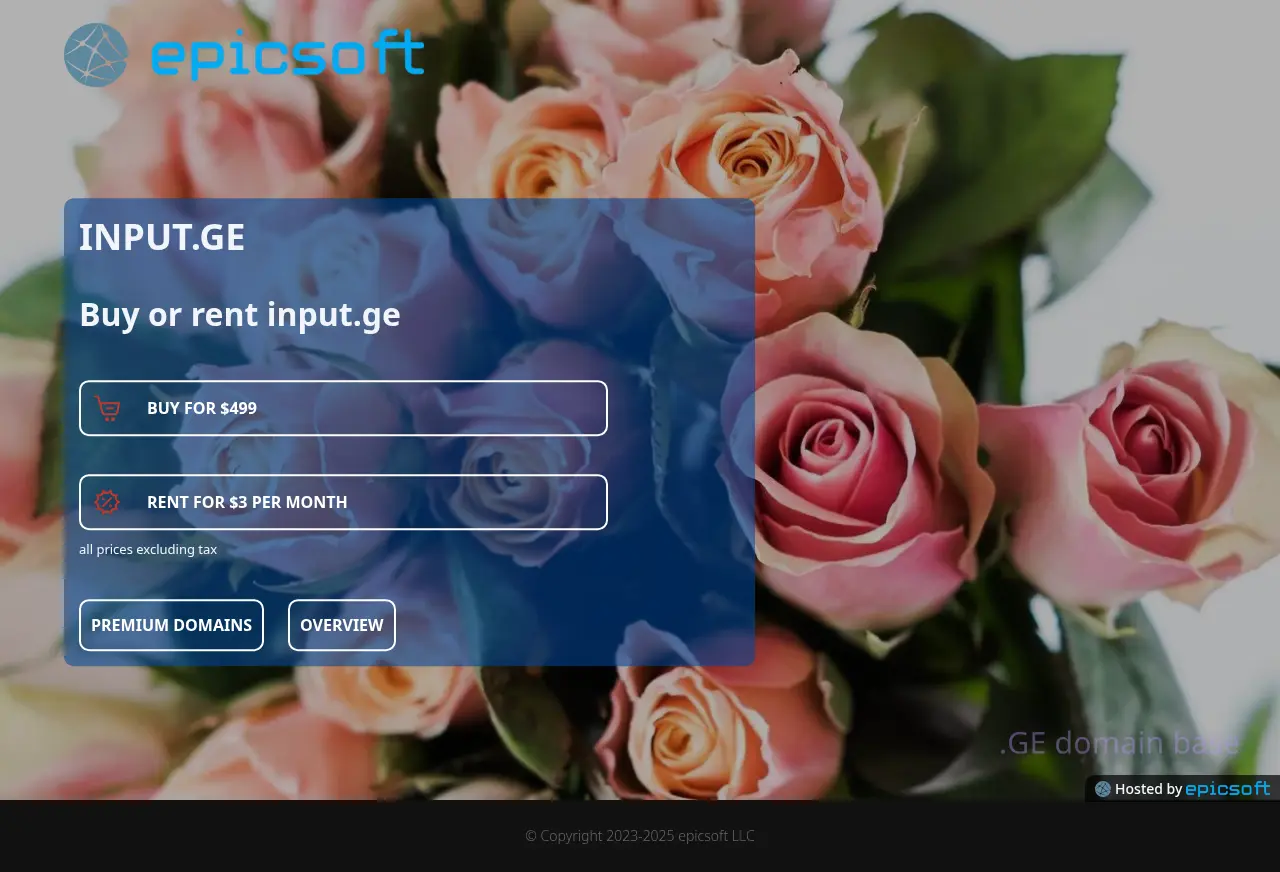 Screenshot of the site input.ge