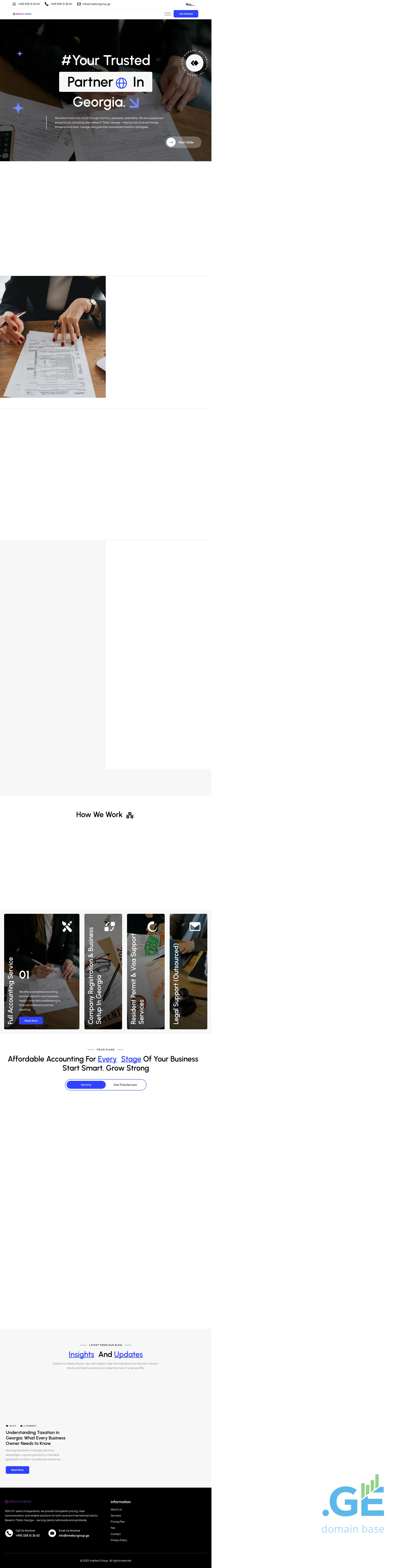 Screenshot of the site intellectgroup.ge
