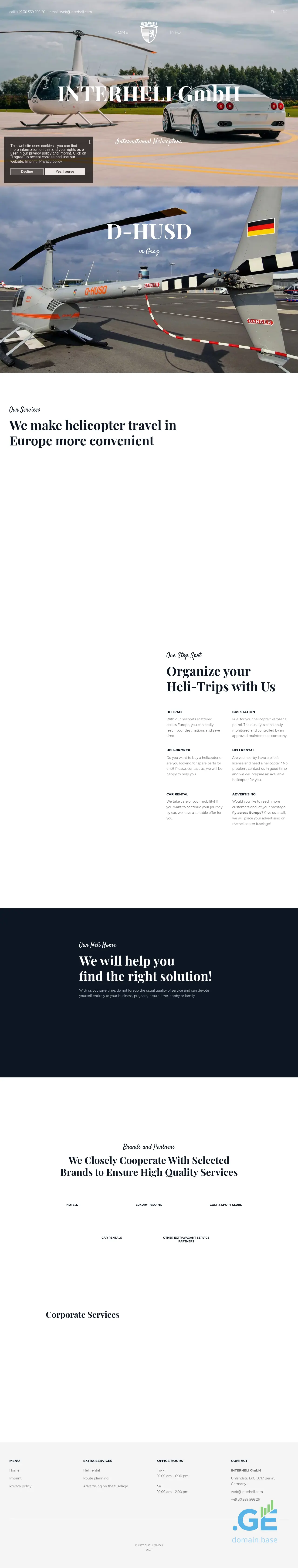 Screenshot of the site interheli.ge