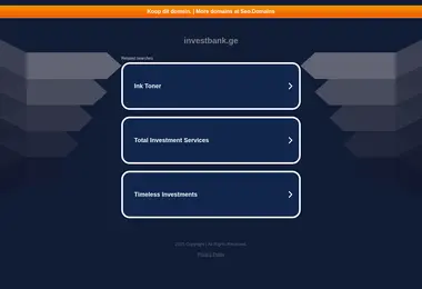 investbank.ge-ის ეკრანის სურათი