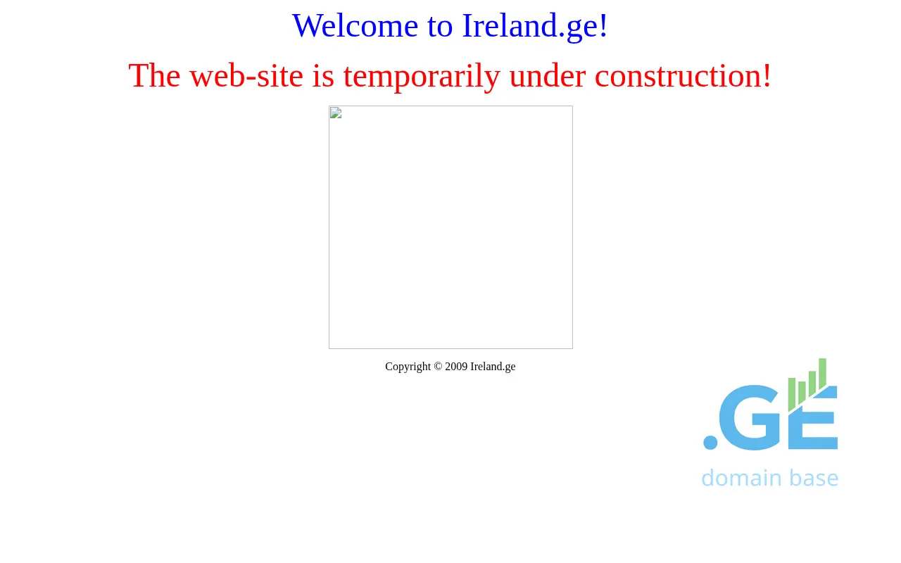 Screenshot of the site ireland.ge