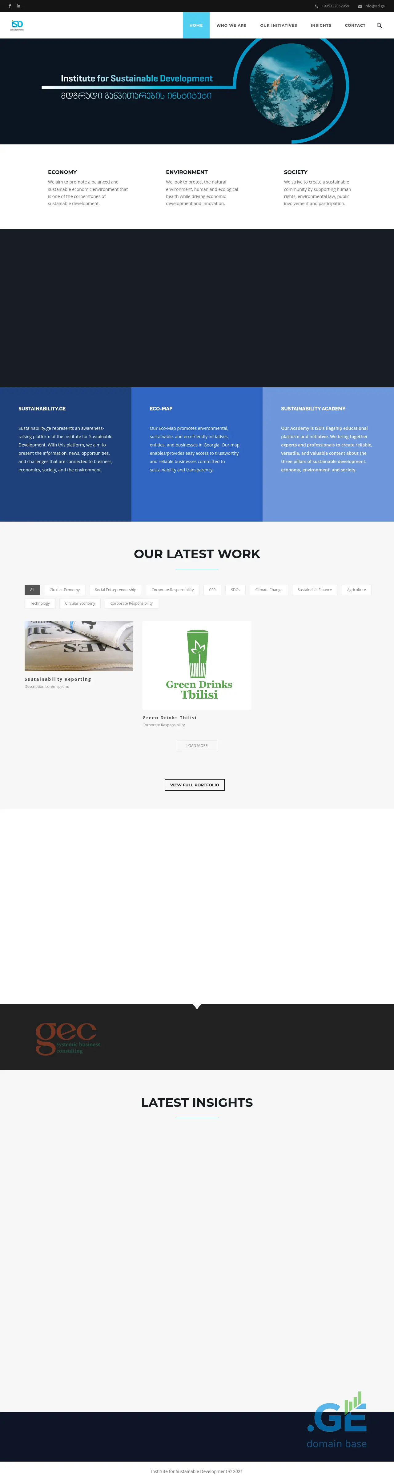 Screenshot of the site isd.ge