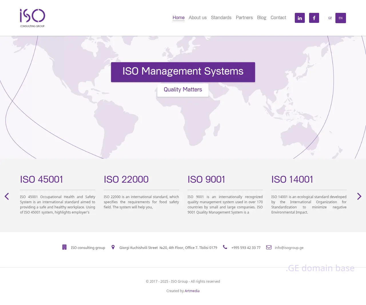 Screenshot of the site isogroup.ge