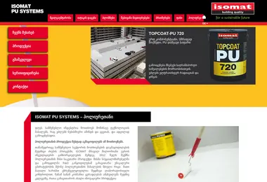 Screenshot of isomat-pu-systems.ge