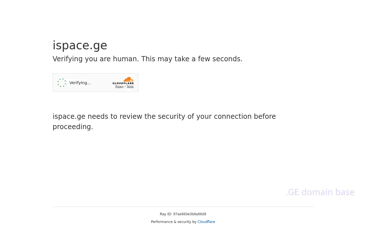 Screenshot of the site ispace.ge