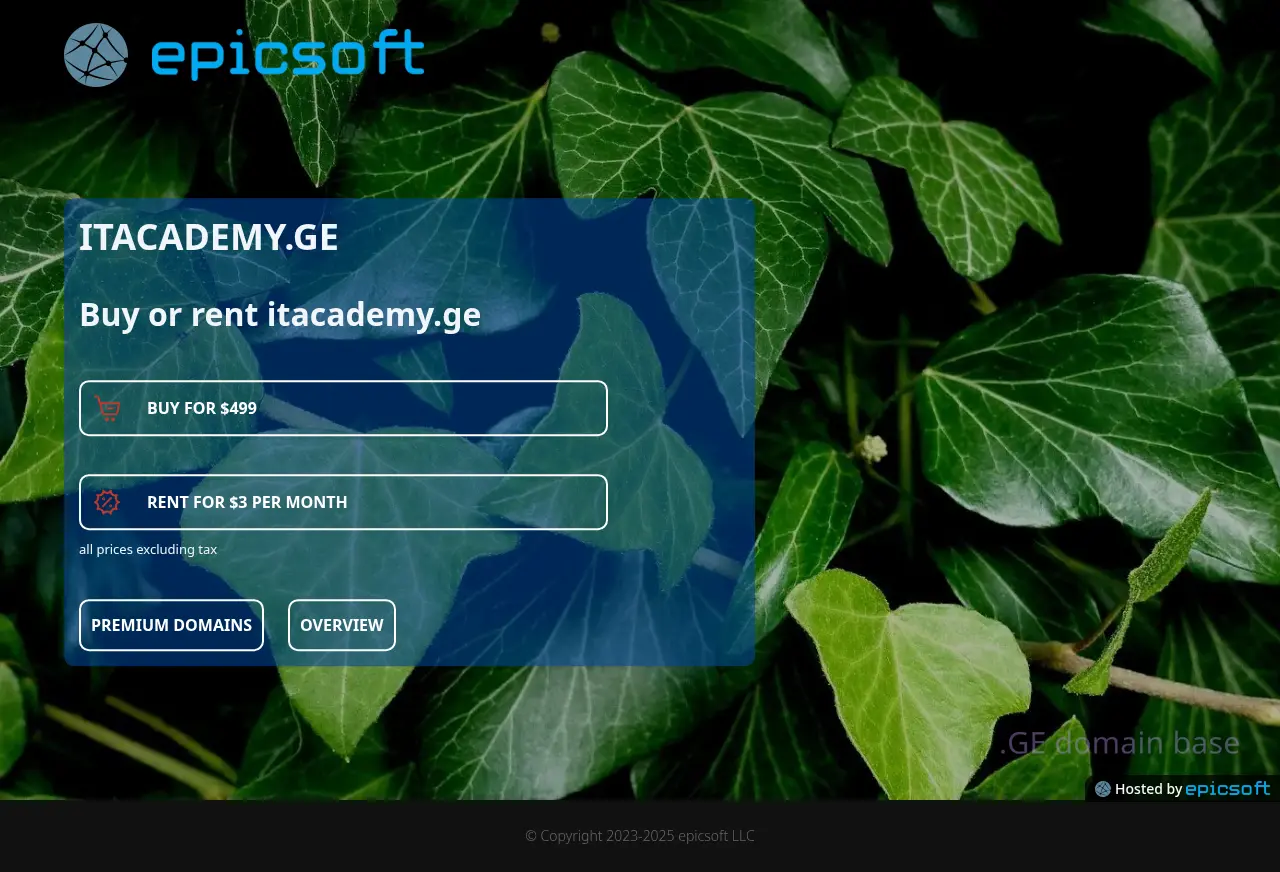 Screenshot of the site itacademy.ge