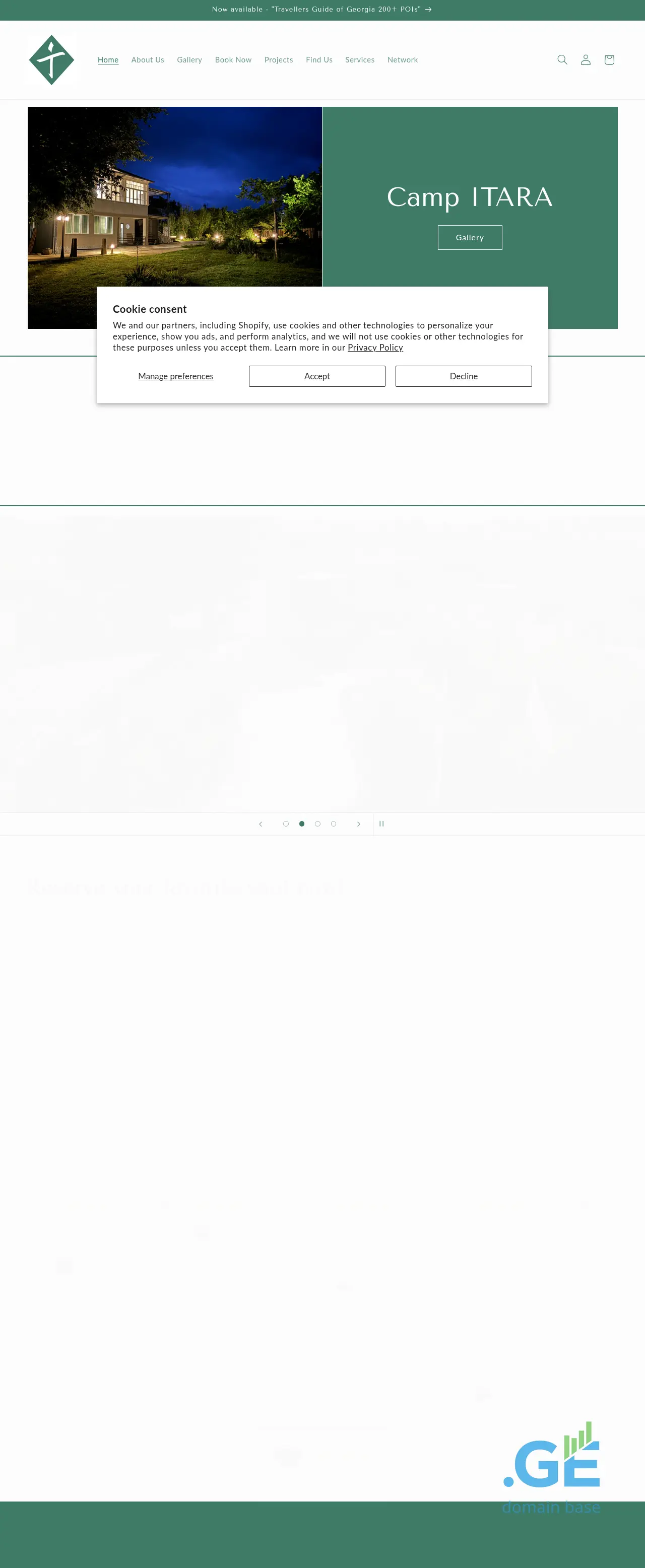 Screenshot of the site itara.ge