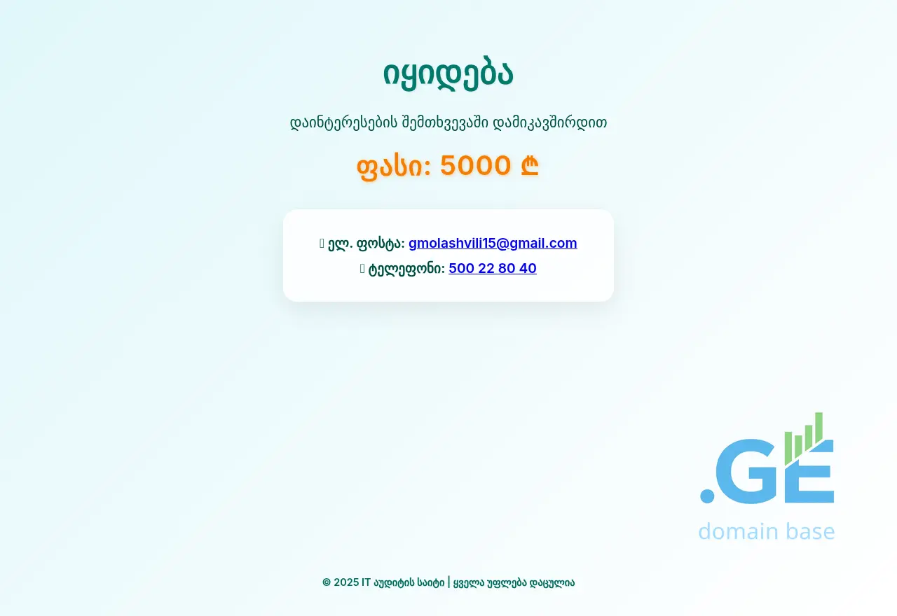 Screenshot of the site itaudit.ge