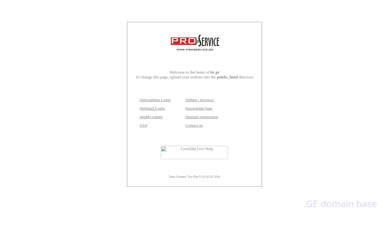 Screenshot of the site itc.ge