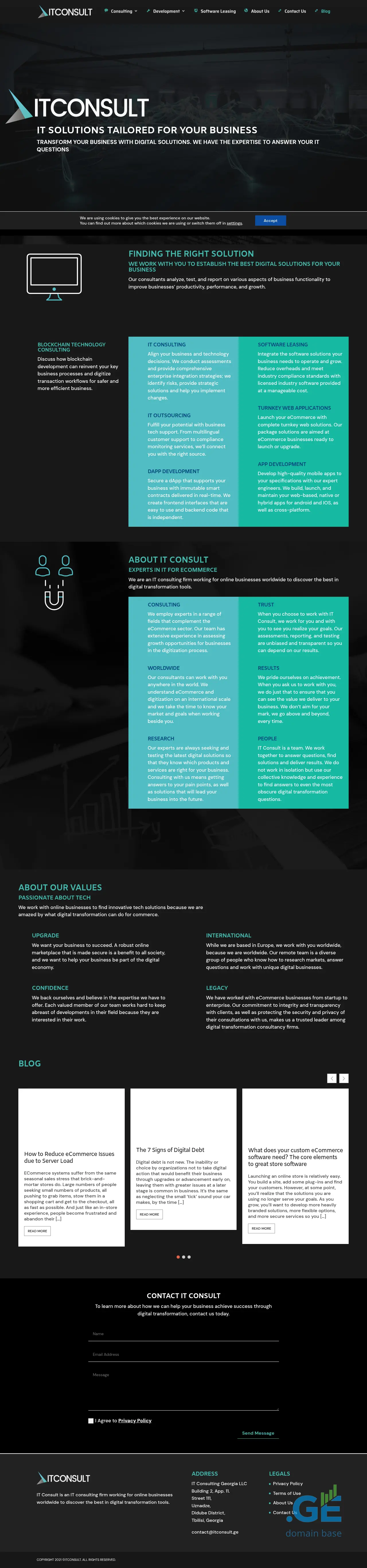Screenshot of the site itconsult.ge