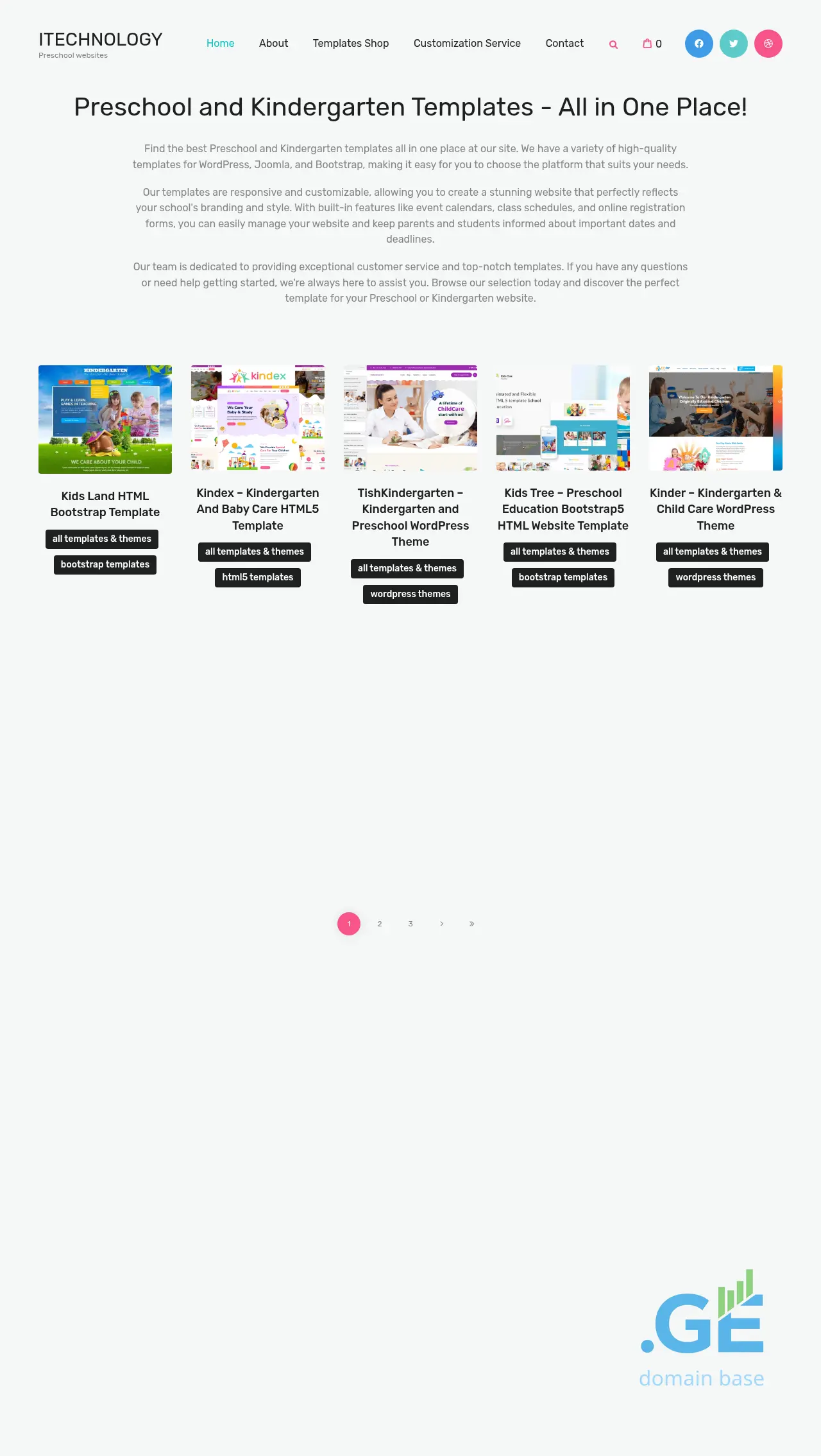 Screenshot of the site itechnology.ge
