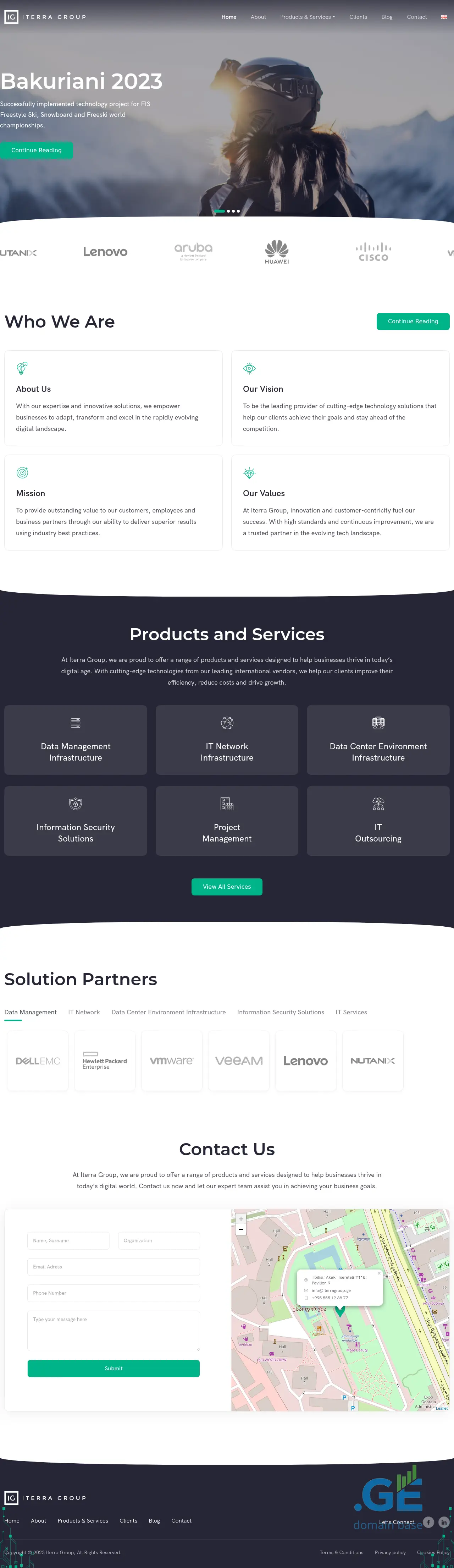 Screenshot of the site iterragroup.ge