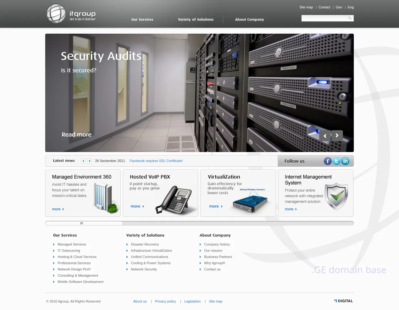 Screenshot of the site itgroup.ge