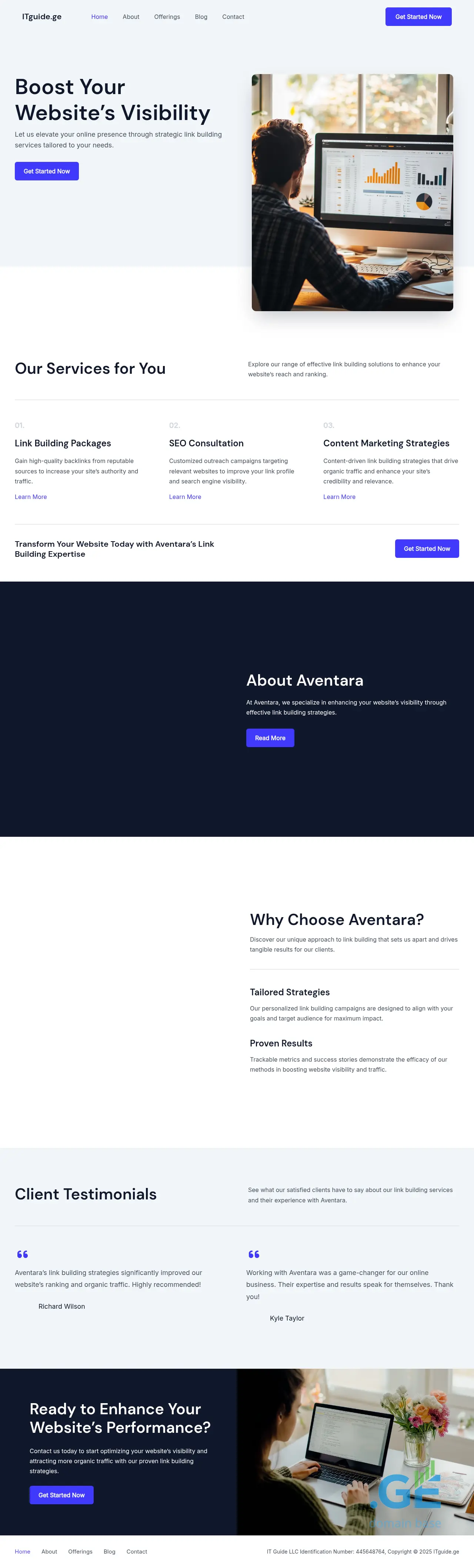 Screenshot of the site itguide.ge