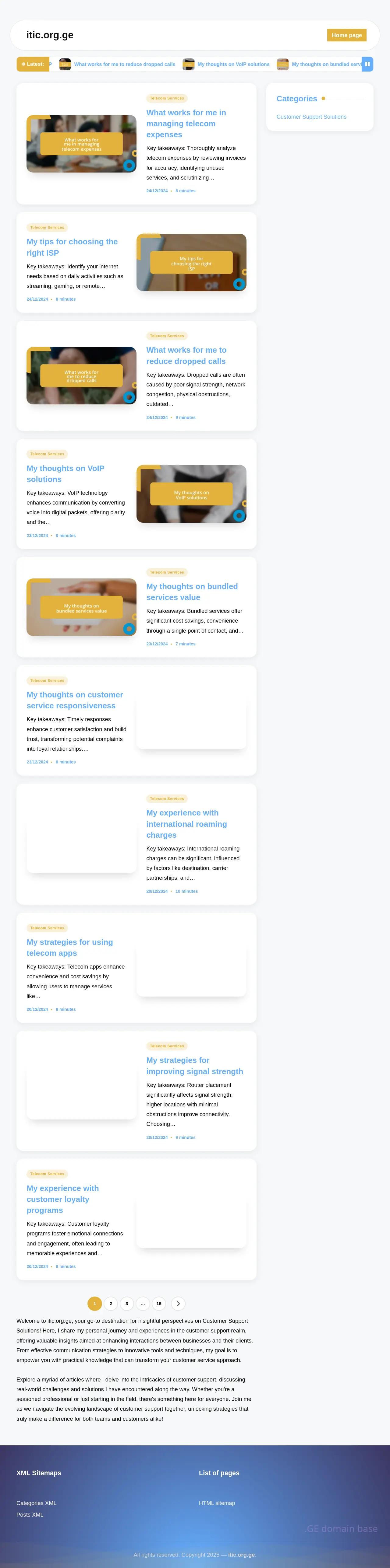 Screenshot of the site itic.org.ge