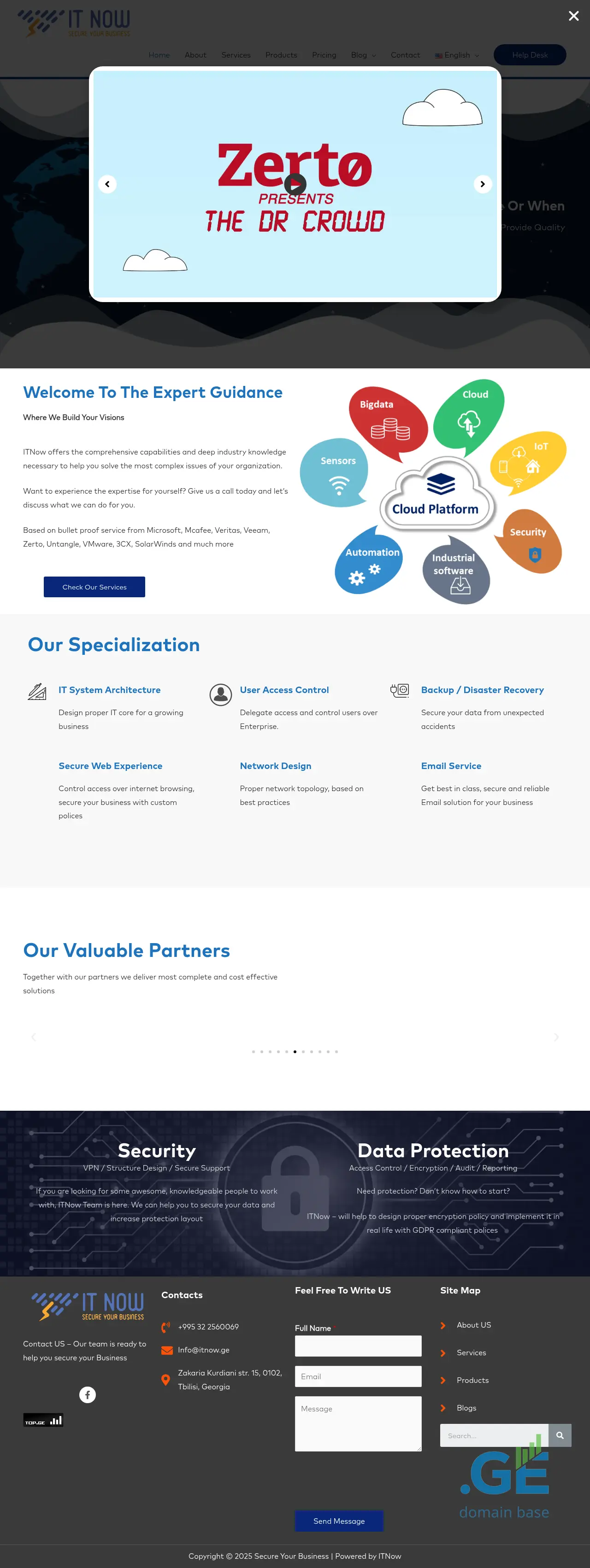 Screenshot of the site itnow.ge