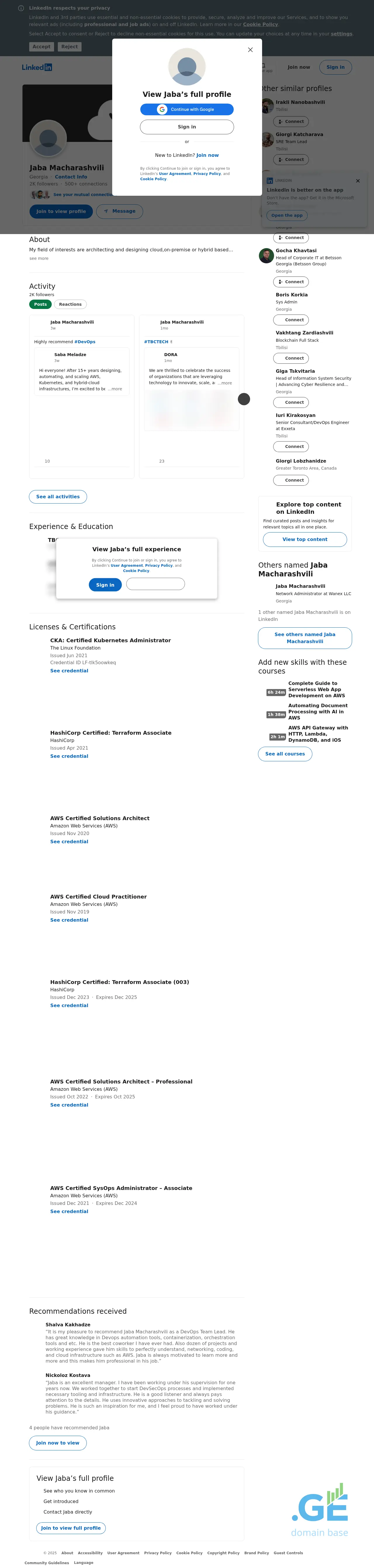 Screenshot of the site jaba.ge