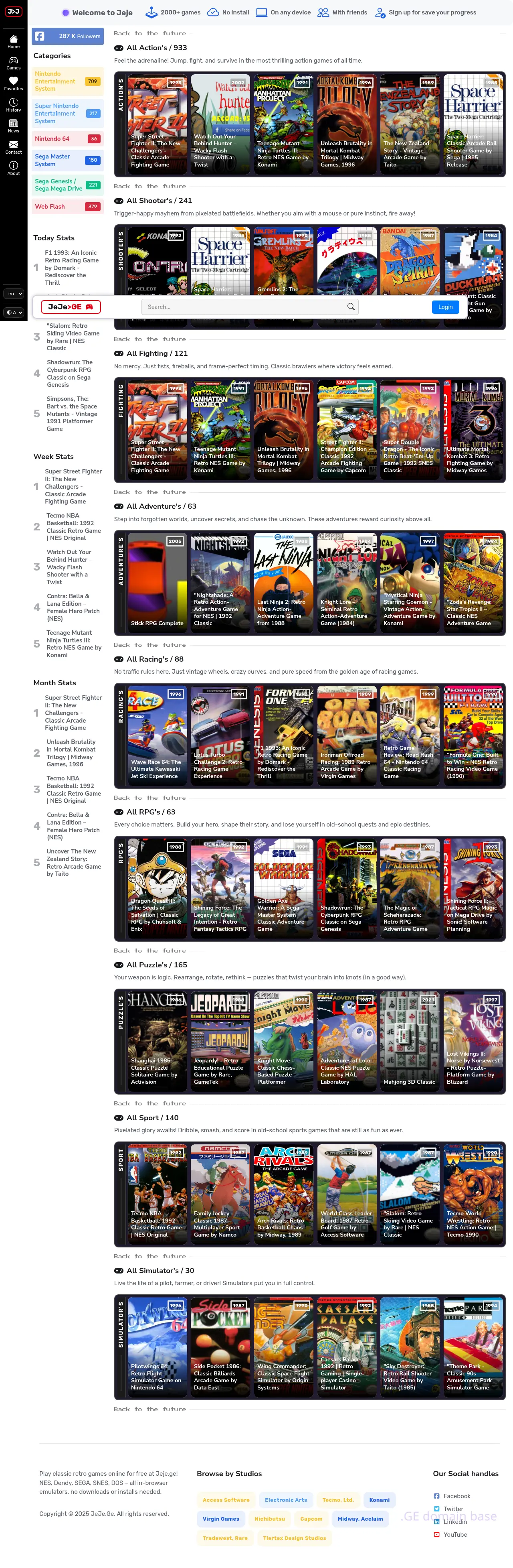 Screenshot of the site jeje.ge