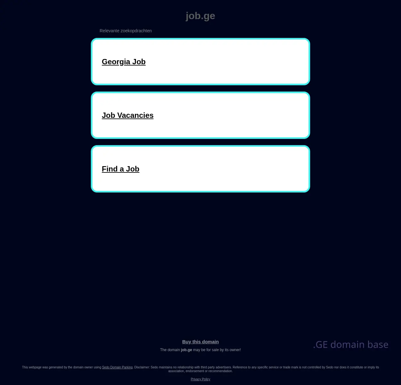 Screenshot of the site job.ge
