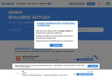 joblist.ge-ის ეკრანის სურათი
