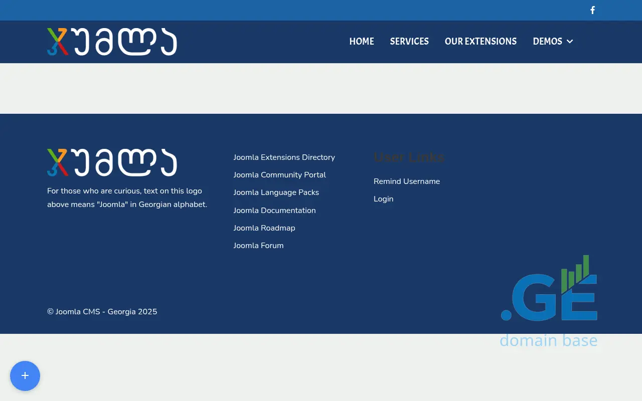 Screenshot of the site joomla.ge