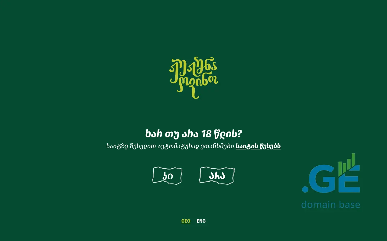 Screenshot of the site jujuna.ge
