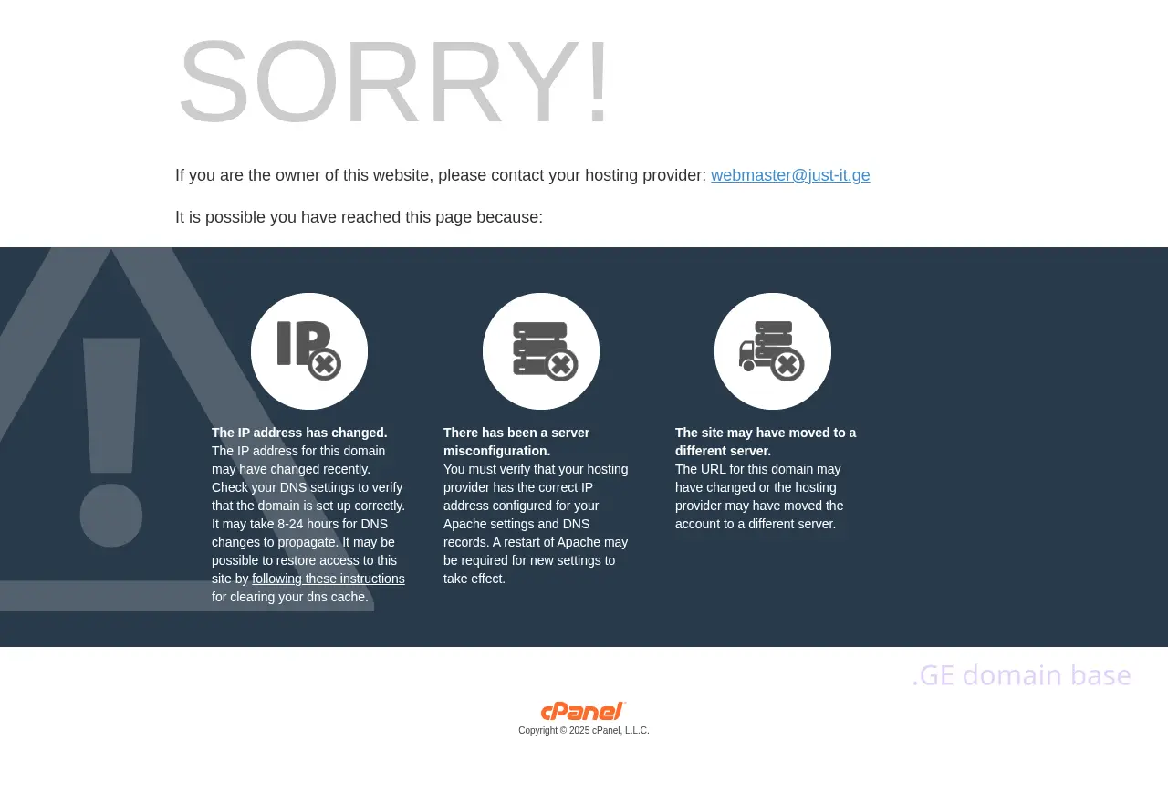 Screenshot of the site just-it.ge