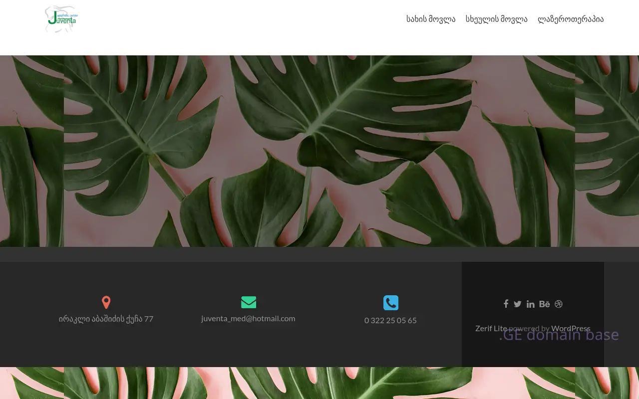 Screenshot of the site juventa.ge