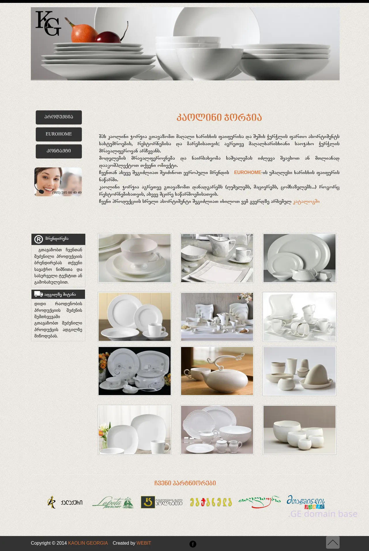 Screenshot of the site kaolin.ge