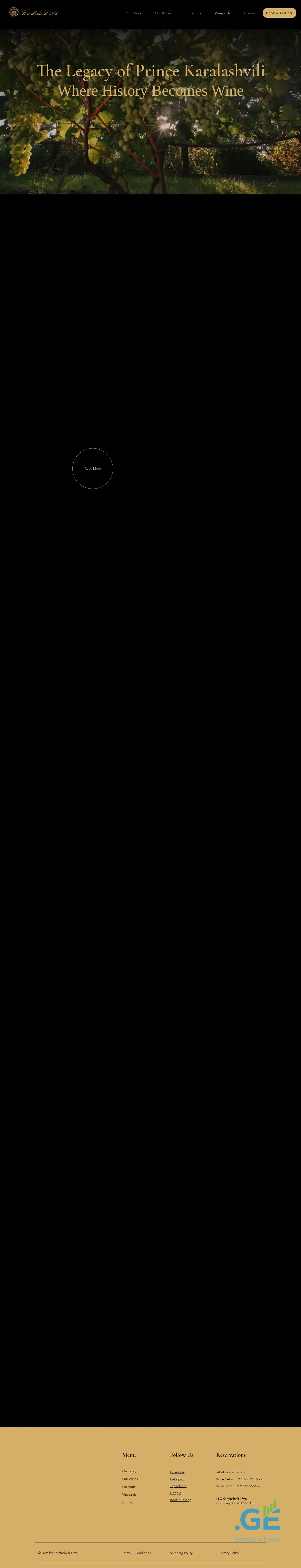 Screenshot of the site karalashvili.ge