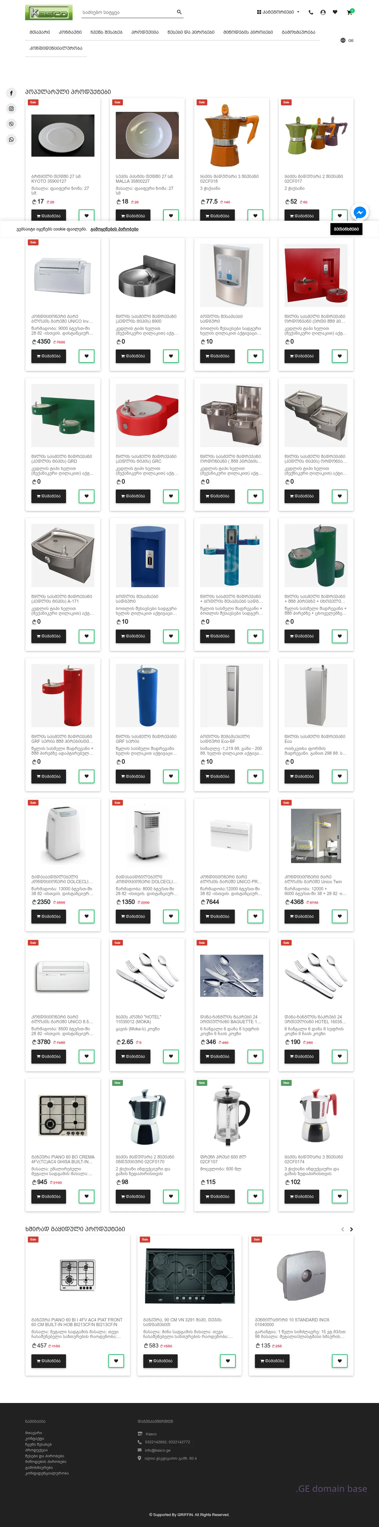 Screenshot of the site kasco.ge