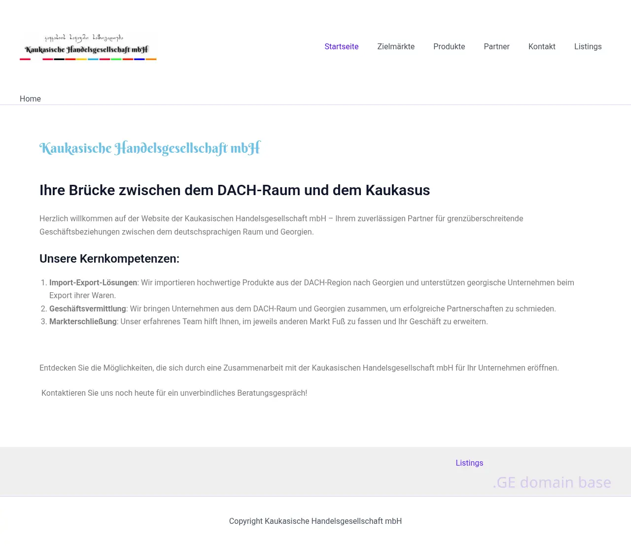 Screenshot of the site kaukasische.ge