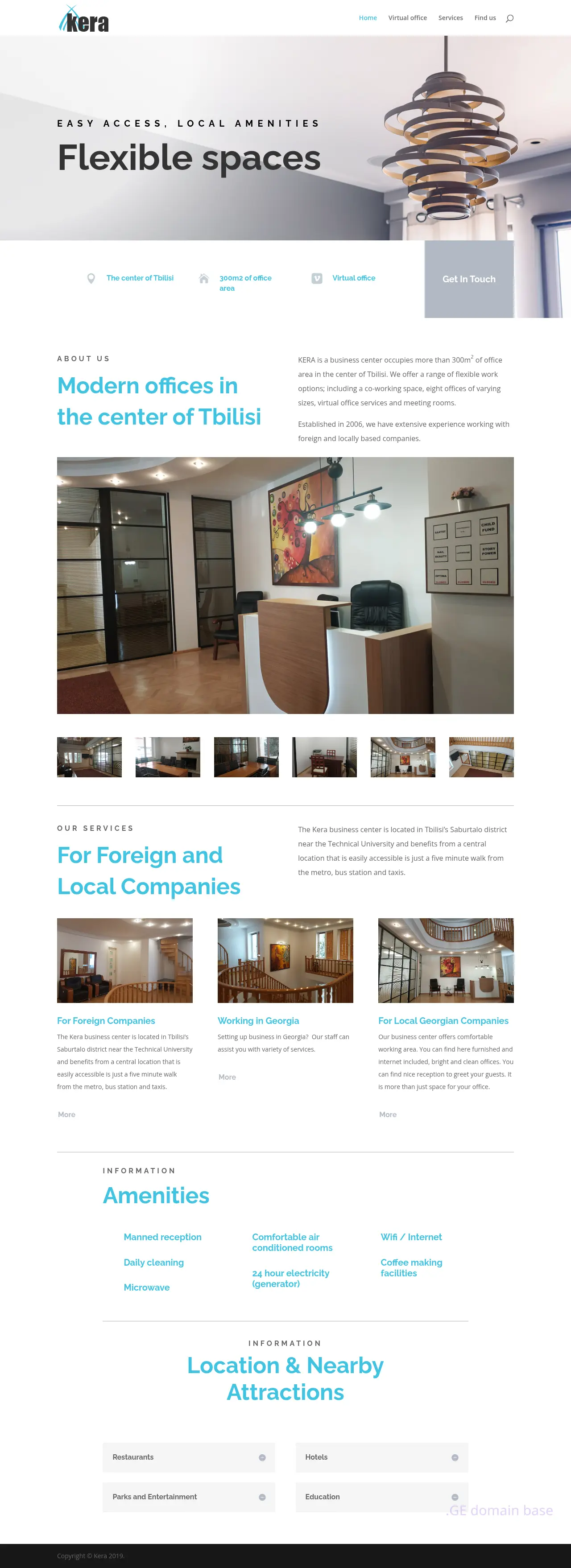 Screenshot of the site kera.ge