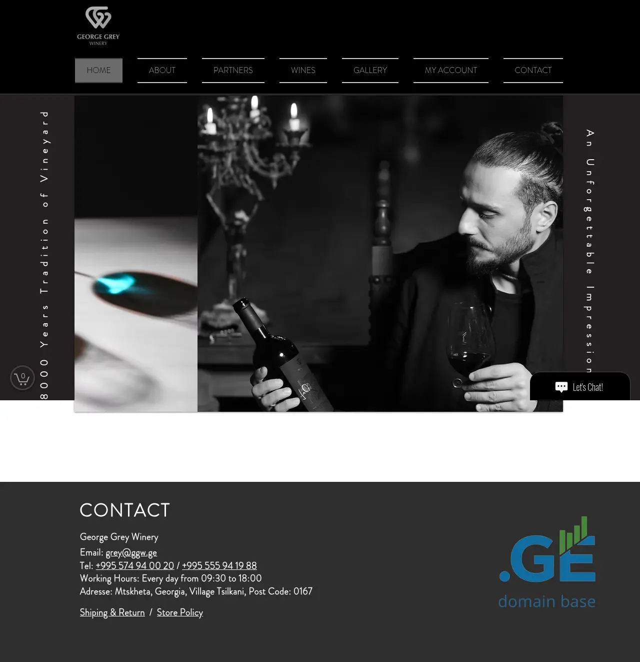Screenshot of the site kesanewine.ge